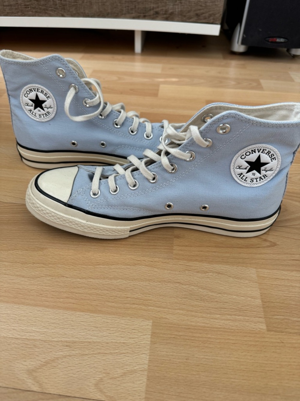 Converse High Top Sneakers - Light Blue and White